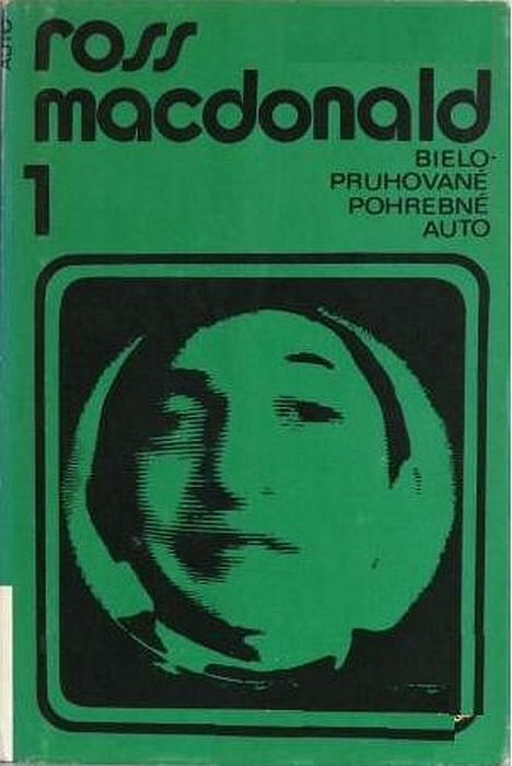 Bielopruhované pohrebné auto