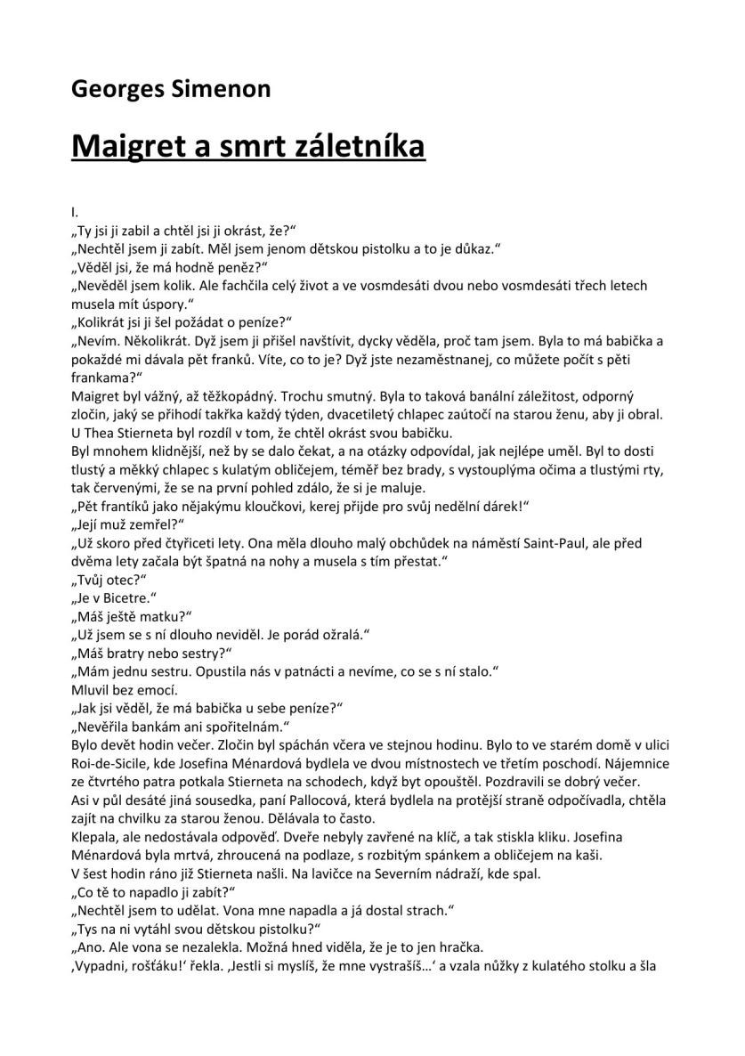 Maigret a smrt záletníka