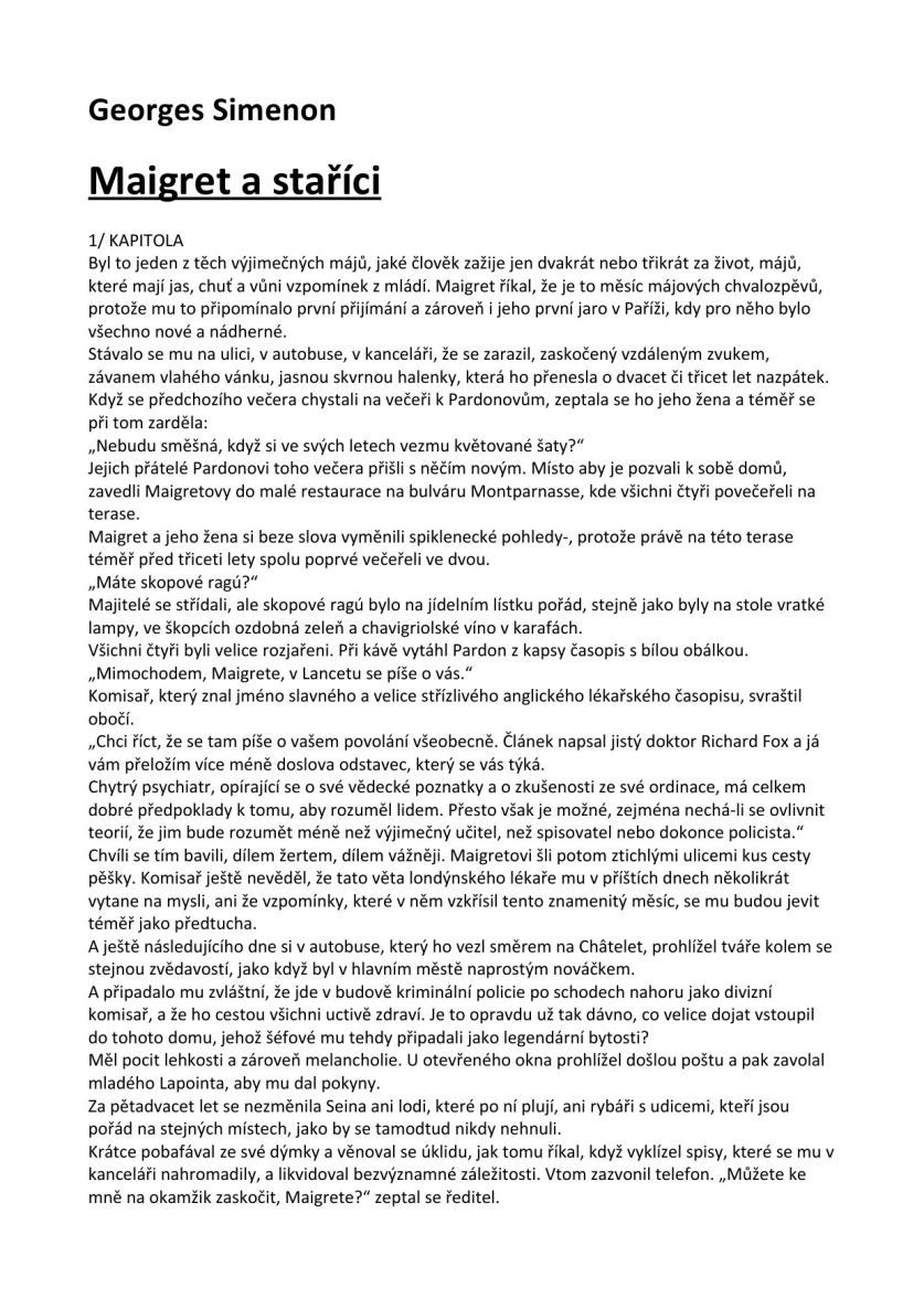 Maigret a staříci