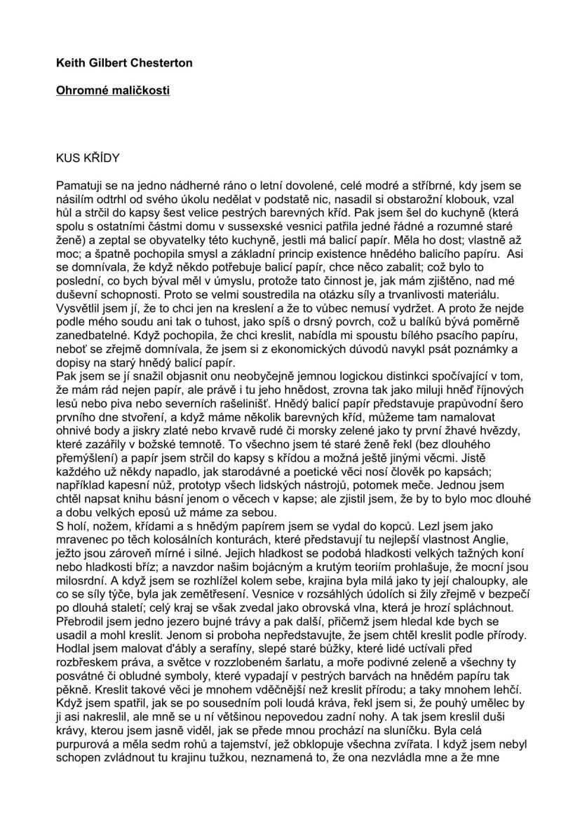 Ohromné maličkosti