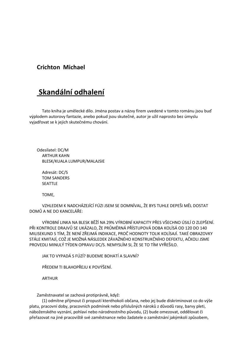 Skandální odhalení